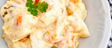 Salada de ovos com maionese caseira a jato
