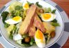 Salada niçoise (alface, tomate, vagem, azeitonas, atum e ovo)