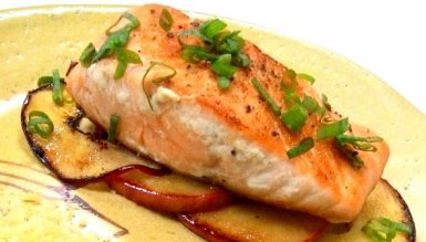 Salmão com maçã caramelizada e um bom papo no Gourmet Network