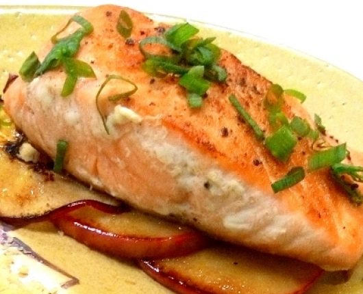 Salmão com maçã caramelizada e um bom papo no Gourmet Network