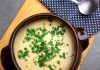 Sopa cremosa de palmito