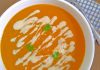 Sopa de cenoura com abóbora