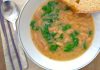 Sopa de feijão branco com espinafre