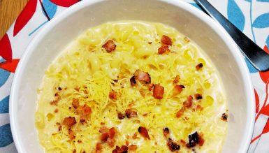 Mac ‘n’ cheese soup (sopa de queijo com macarrãozinho)