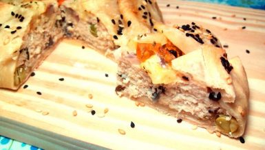Tarte de frango com massinha de pastel (passo a passo)