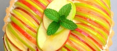 Torta de maçãs com creme