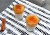 Verrine de coalhada seca e purê de maçã com canela (calorias reduzidas)