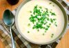 Sopa creme de batatas com alho poró (Vichyssoise — quente ou fria)
