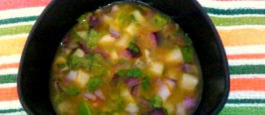 Vinagrete de pepino com hortelã