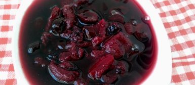 Calda de frutas vermelhas