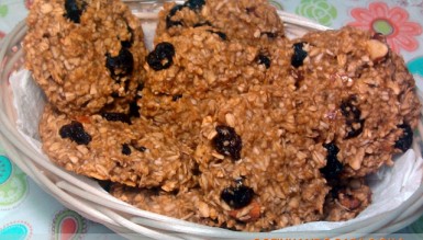 Cookies super saudáveis (sem açúcar, sem gordura, sem lactose, sem glúten, sem ovos)