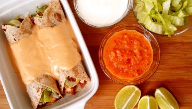 Fajitas de frango marinado na cerveja