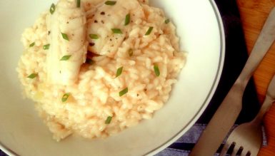 Filé de abadejo com risoto de limão