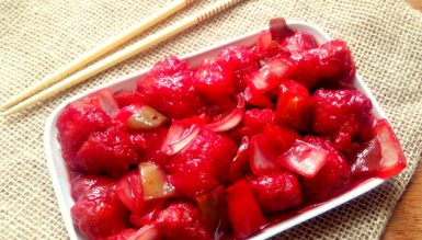 Frango ou lombo agridoce chinês (empanado e com molho agridoce)