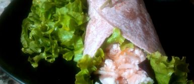 Wrap de frango agridoce