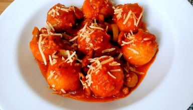 Nhoque de batata baroa ou mandioquinha