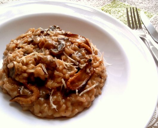 Risotto alla Valdostana (ou Risoto à Valligiana, com cogumelos e queijo)