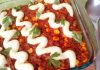 Torta à mexicana (com carne moída, molho de tomate apimentado, milho e requeijão)