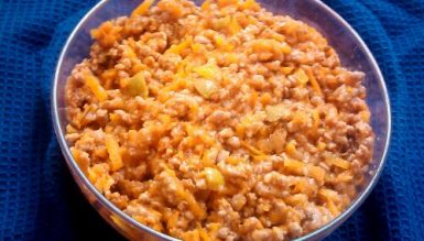 Carne moída com cenoura