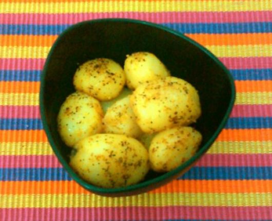 Batatas noisettes ao lemon pepper