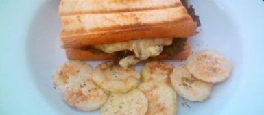 X-Frango especial com chips de legumes