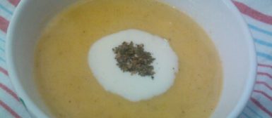 Creme de mandioquinha assada e gengibre