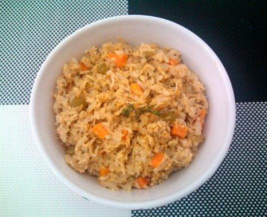 Arroz de galinha simplificado (calorias reduzidas)