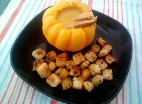 Sopa creme de abóbora com funghi