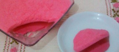 Gelatina cremosa com 3 camadas (calorias reduzidas)