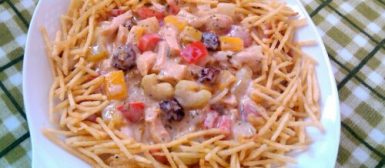 Salada de frango com iogurte (salpicão com calorias reduzidas)