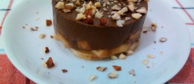Falsa tortinha de banana com chocolate