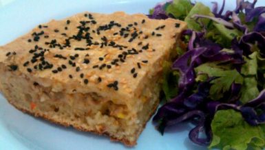 Torta para 2 com massa de arroz (sem glúten)