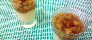 Iogurte com caldinha de banana