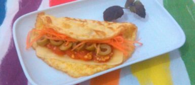 Sanduíche de omelete (sem pão)