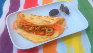 Sanduíche de omelete (sem pão)
