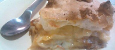 Delícia de banana em 3 camadas