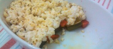 Legumes assados com ricota ao lemon pepper